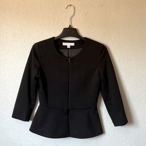 New York & Company-Peplum Blazer-Black-Size S